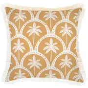 Cushion Cover-Coastal Fringe-Corfu Mustard-45cm x 45cm