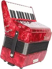 ａ aternee 22 Keys Accordion Children 8 Bass Educational Portable Musical Instrument Piano Accordion for Beginners Kids Birthday Gift, Red
