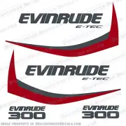 Fits Evinrude 300hp G1 E-Tec Decal Kit (Red) - 2014-2016