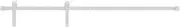 'vidaXL Sliding Door Hardware Kit- Powder Coated Steel, 183 cm Sliding Rails, Heavy-Duty, for Barn Kitchen Study Doors, Compact Design, Safe & Quiet, White