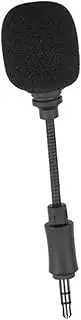 Abaodam Mini Microphone with Windscreen for Pocket Lightweight Wired Mic for Live Broadcast Crisp Sound Capture Compatible with Gimbal Cameras and DSLR