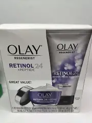 Olay Regenerist Retinol 24 + Peptide Night Moisturizer 1.6oz Face Cleanser 5oz