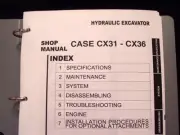 CASE CX31 & CX36 CASE 614 page Shop Manual PDF Excavator Digger CD DISC