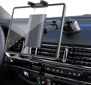 Car Dashboard Windshield Tablet Mount for 4-12.9" iPad & Phone, Telescopic arm Suction Cup Truck Dash Window Tablet Holder for iPad Pro 12.9 11 10.5 9.7, iPad Air Mini, Galaxy Tabs, iPhone