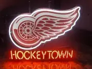 Detroit Red Wings Board 20"x16" Neon Sign Bar Lamp Beer Light Man Cave