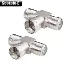 F-Type Coax Cable Splitter Combiner Adapter 3 Way Connector RG6 for TV, Video