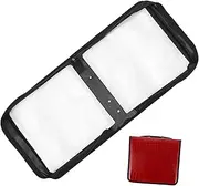 HOODANCOS 200Pieces CD Storage Bag Large Capacity PU CD Pouch Stylish Red DVD Storage Bag and Wear Resistant Design Convenient and Smooth Zipper for Organizing and DVDs