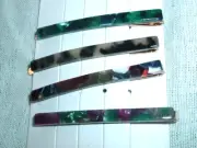 4 Womens Marbled Lucite Golden Bobby Pins New with Tag