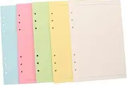 FUNOMOCYA 5-Color A5 Loose-Leaf Core 100 Sheets Lined Paper Inserts Planner Refills Budget Binder Pages