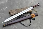 Hand Forged Carbon Steel Viking Sword Battle Ready Medieval Sword With Scabbard