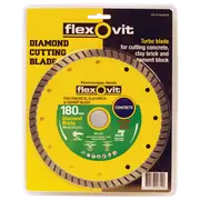 Flexovit 180 x 2.6 x 10 x 25/22mm Turbo Diamond Blade