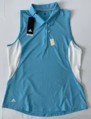 Adidas Climacool Ultimate 365 Collared Golf Tank Top Blue Women Large NWT