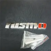 1x Silver Red nismo Chrome Metal Front Grille Badge Emblem AWD Turbo Sports Door (for: MG)