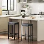 HOOBRO Bar Stools Set of 2 Bar Chairs Breakfast Bar Stools Kitchen Stools
