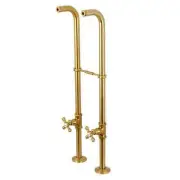 Kingston Brass CC266S7AX Supply Line with Stop Valve and Handle, Brushed Brass