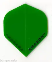 New Standard Darts Flights 3 Set of 3 CLEAR GREEN Ruthless Amazon Steel or Soft