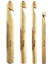 Huge Crochet Hook Wooden Hooks Needles for Giant Chunky Yarn Wool Roving Wea...