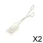 2 Multifunction Food Serving Tongs Salad Servers Square