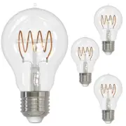 Diodesy 4PK LED Curved Light Bulb All Dimmer, 4.5W, 25W, E26, 2100K CRI80, 350LM