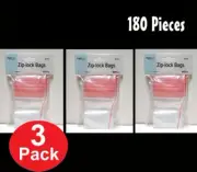 180 PCS Clear Reclosable Zip lock Plastic Bags Poly Zipper Bag 3"x 4" NEW