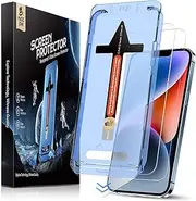 MAGIC JOHN 2 Pack for iPhone 13/14& iPhone 13 Pro 6.1 inch Tempered Glass Screen Protector, Auto Dust-Elimination, Bubble Free, HD Clear, Easy Installation