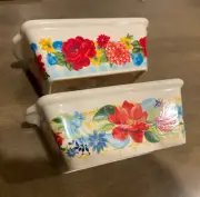 Pioneer Woman Spring Bouquet Mini Ceramic Loaf Pan