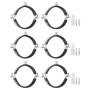 6 Pcs Adjustable Pipe Bracket Clamp, 4"(102mm) Wall Ceiling Mount Support