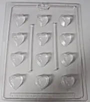 Valentine Heart Rose bite size filling chocolate candy molds Lot of 6