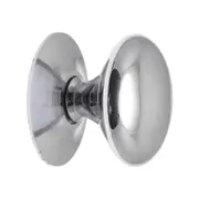 Lane 25mm Chrome Plated Hollow Mushroom Cupboard Knob Card of 4