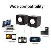 Wired Laptop Speakers Small Computer Desktop Speakers 3.5mm USB For PC Desktops