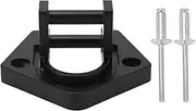 RV Awning Base 3825RV032922 Solid Aluminum Bottom Foot Black for Sunchaser Ii Heavy Duty End Plug Rounded Hardware Fits Right Or Left Side Light Strong Anodized Long Durability