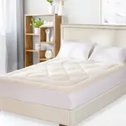 DreamZ Mattress Topper 100% Wool Underlay Reversible Mat Pad Protector Queen