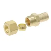 XFITTING 10 Pieces 1/2" Pex X 3/8" OD Compression Straight Adapter, Brass, NS...