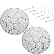 MAGICLULU 2 Pack Stainless Steel Rack Pressure Canner Pot Insert Round Cooking Rack for Vegetables Seafood