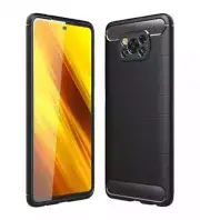 Xiaomi Mi Poco X3 Pro Cover Case Brushed TPU Case - Black