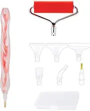 HIGHROCK Diamond Painting Resin Pen Accessories Tools Set, 5D Diamond Art Roller Tools and Accessories Set Dots Round Square Drill Wax Pens (Pink)