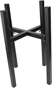 SUPVOX 1pc Adjustable Iron Flower Pot Holder Modern Cross Shaped Plant Stand for Height Adjustable Stylish Four Legged Design for Home Office Decor Durable