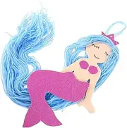 PEPLAYTAL Mermaid Tassel Pendant Headband Storage Holder Cute Wall Decor for Room Organizes Hair Clips Bows Headbands present for Little Stylish Functional Display