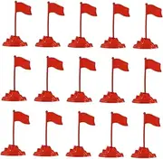 Mipcase 60pcs Red Flag Model Solid Red Flag Tables Flag Small Red Flags on Sticks Desk Decorations for Men Flag Blank Hand Held Flags on Sticks Red Flags Game Mini Flags Table Flag Plastic