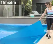 500 Micron Solar Swimming Pool Cover 11m x 6.2m - Blue