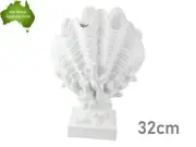 32cm White Clam Decor Planter Holder Home Garden Plant Flower Pot Shell Ocean