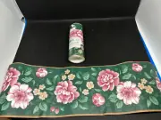 Vintage D W Wallcoverings Wallpaper Border Green Floral Roll Pre-Pasted 315