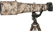 CHASING BIRDS Camouflage Waterproof Lens Coat for Nikon AF-S 600mm F4 E FL ED VR Rainproof Lens Protective Cover (Brown Grid, with FTZ-II)