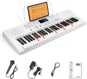 VGK611 Piano Keyboard for Beginner, 61 Keys Electric Keyboard Piano Portable Mus
