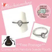NEW Authentic Genuine PANDORA Teardrop Halo Ring Size 58 - 198860C01 RETIRED