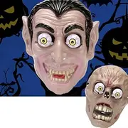 Halloween Clown Mask For Adults Realistic Scary Costumes Plastic Face Mask, Horror Spring Eye Popping Mask, Creepy Joker Face Cover for Halloween Party, Haunte