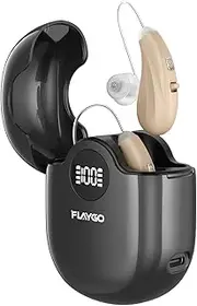 [Flaygo] hearing aids for seniors, otc hearing aids for people with hearing loss, sound quality restoration, intelligent noise reduction, standby 80h, one-button operation, comfortable wearing,skin tone