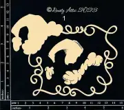 Dusty Attic Chipboard 6x6 - Santa Hat Frame #1, DA3675