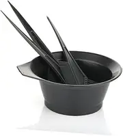 NOLITOY 4 Sets Hair Dye Tool Hair Dye Comb Hair Coloring Bowl Hair Dye Tint Brush Hair Salon Tool Lash Cup Hair Dye Bowl Balayage Brush Hair Dye Brush Hairdressing Brush Black