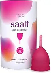 Saalt Teen Menstrual Cup - Wear for 8 Hours - (Wild Rose)